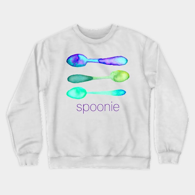 Spoonie (Cool Colors) Crewneck Sweatshirt by KelseyLovelle